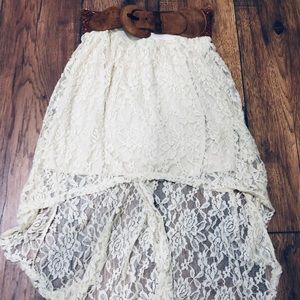 Belted Lace Skirt